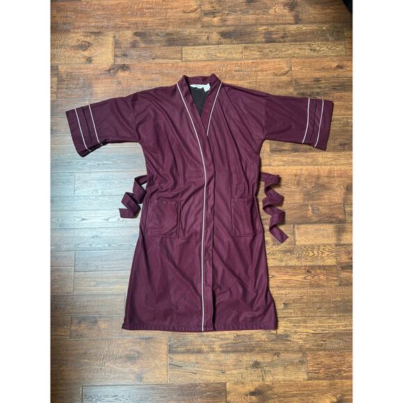 Vintage Clothing - Super Soft House Robe - Maroon - Knightsbridge - OS - Picture 2 of 5